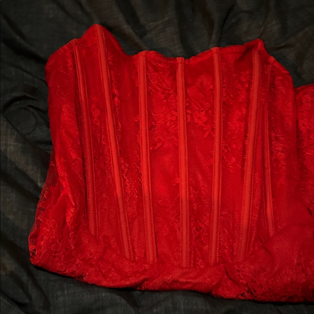 Fashion Nova Red Strapless Dress